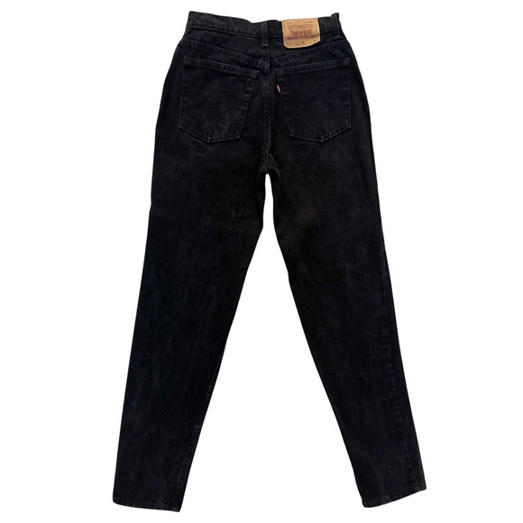 Vintage Levi 512 Slim Fit Tapered Black Jeans Women sz 11 27 Y2K 1995 High Rise - Picture 15 of 16